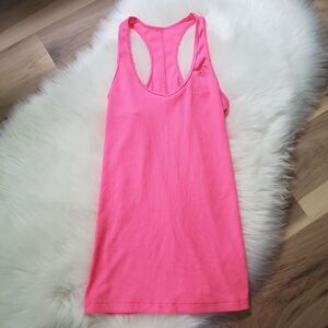 Adidas Hot Pink Ribbed Racerback Tank Top Women's Size Small